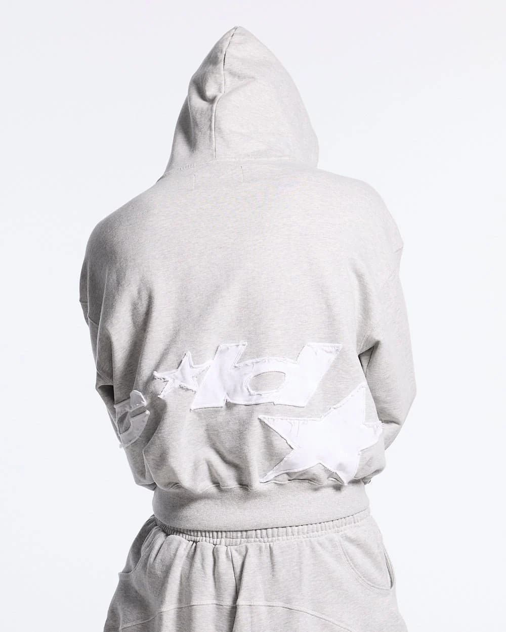 DISTRESSED DEFENSE HOODIE HEATHER GREY 2