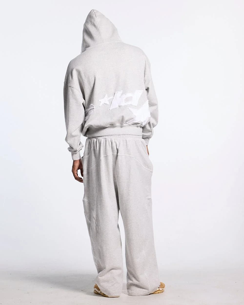 DISTRESSED DEFENSE HOODIE HEATHER GREY 6