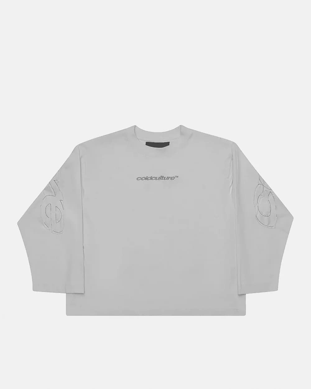 DISTRESS CURVED LONGSLEEVE GREY 2