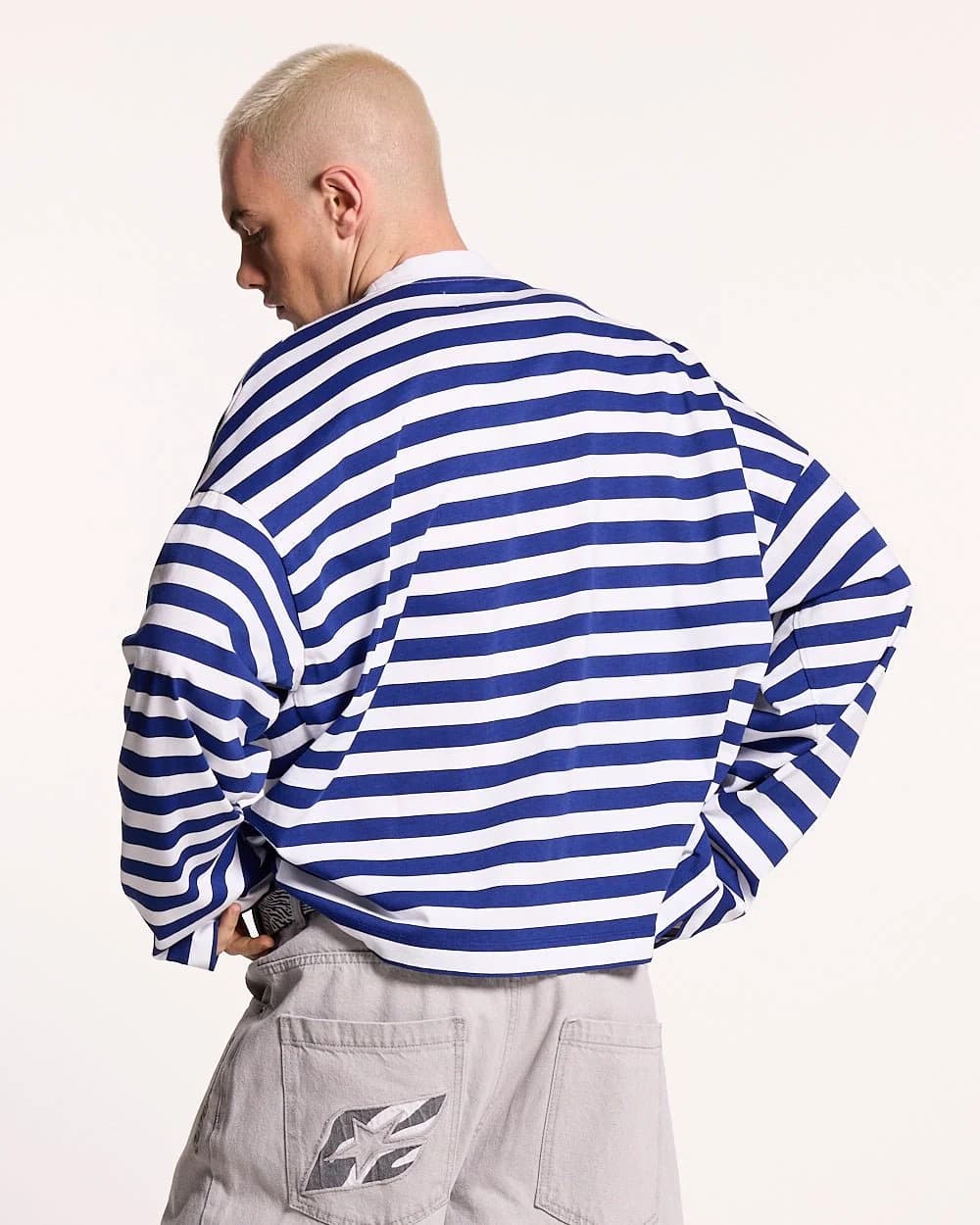 PARDON ME LONGSLEEVE WHITE & NAVY 4