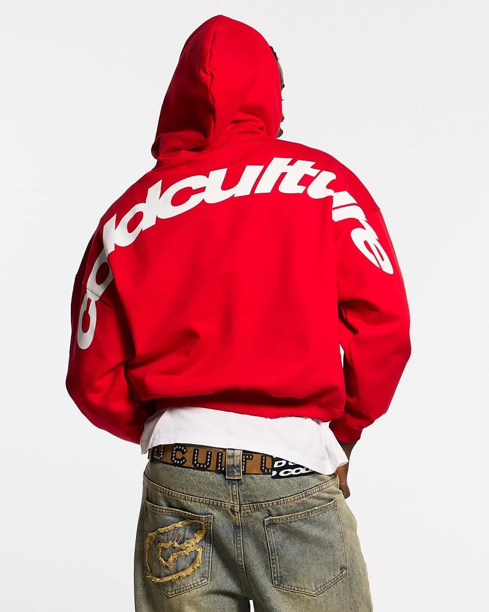 CURVED HOODIE RED by COLD CULTURE