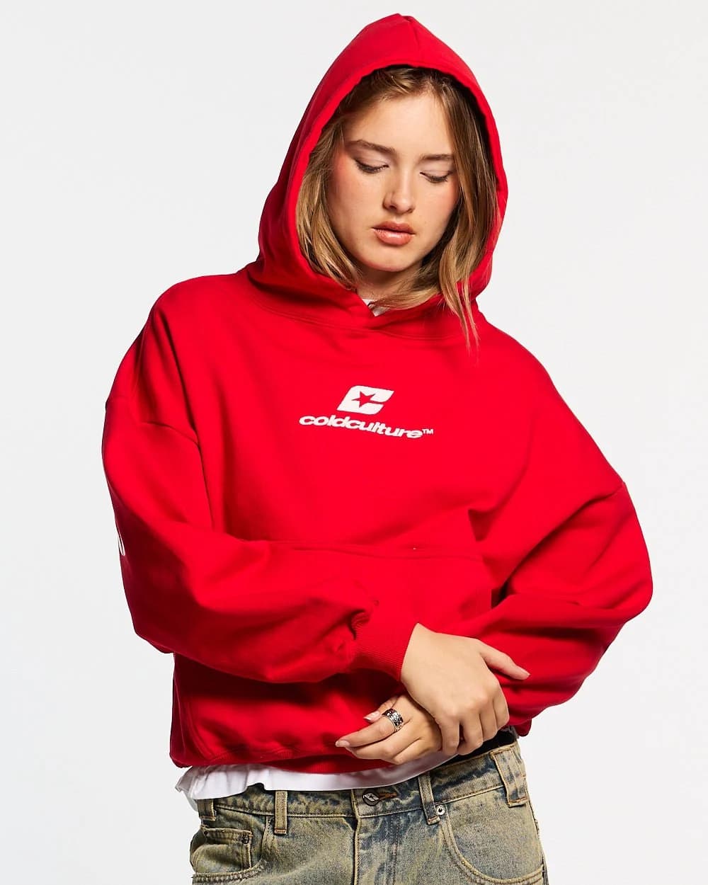 CURVED HOODIE RED 5