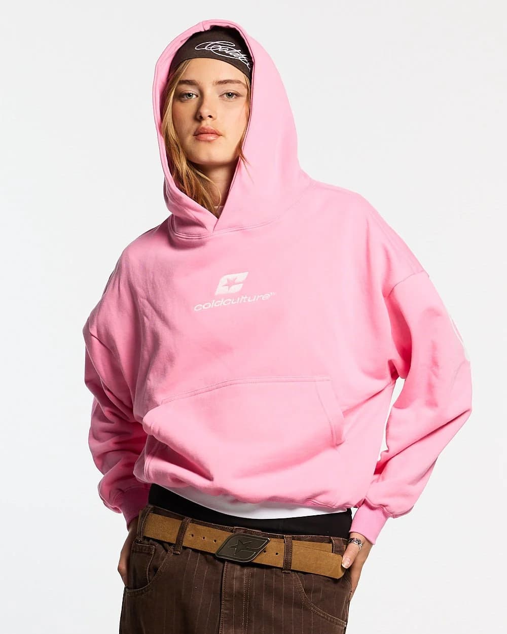 CURVED HOODIE PINK 5