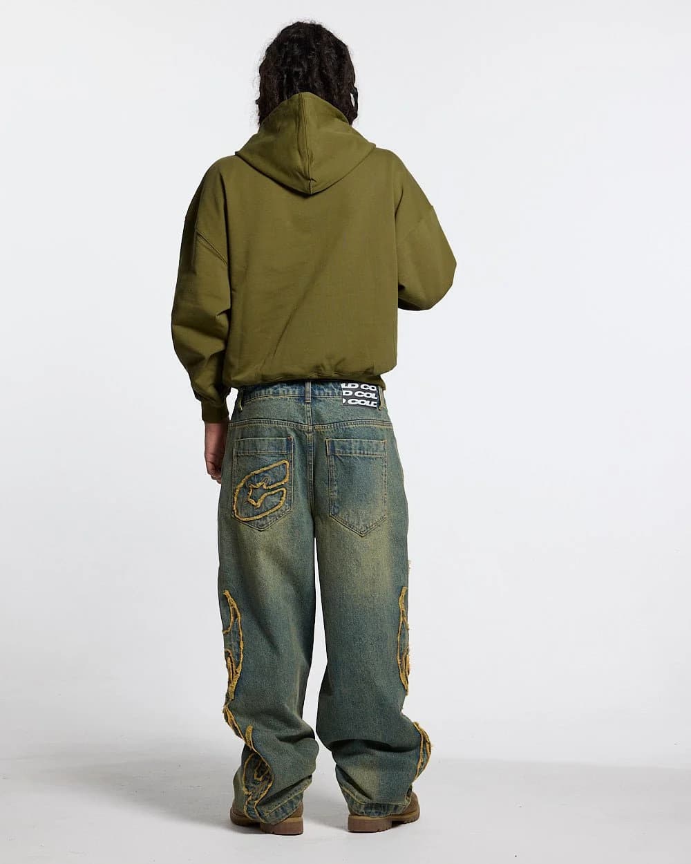 TRIBAL DISTRESSED V2 PANTS GREEN WASHED DENIM 8