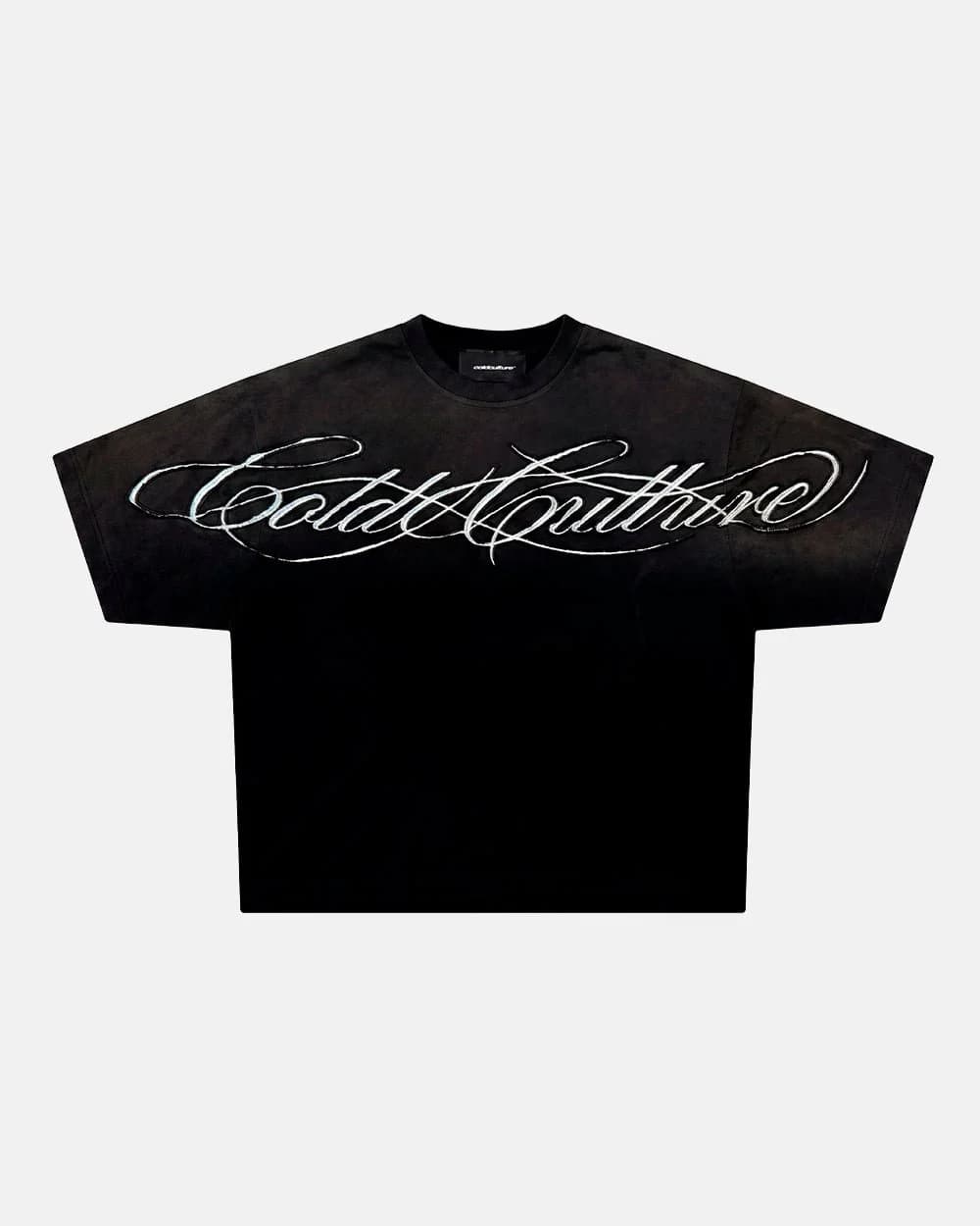 CROSSED SCRIPT TEE 2.0 BLACK by COLD CULTURE