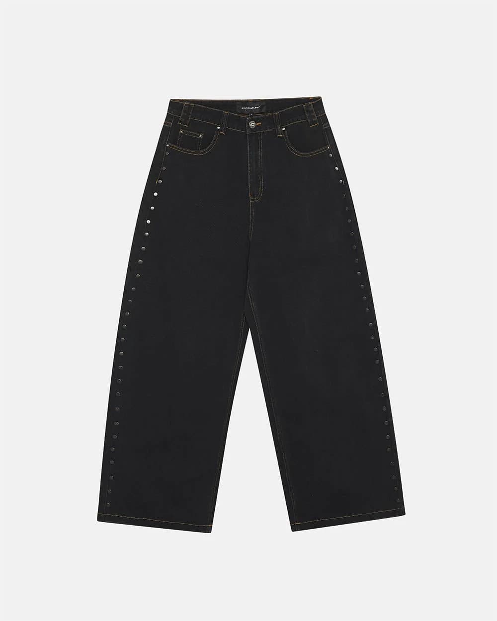 STUDS PANTS BLACK DENIM 3