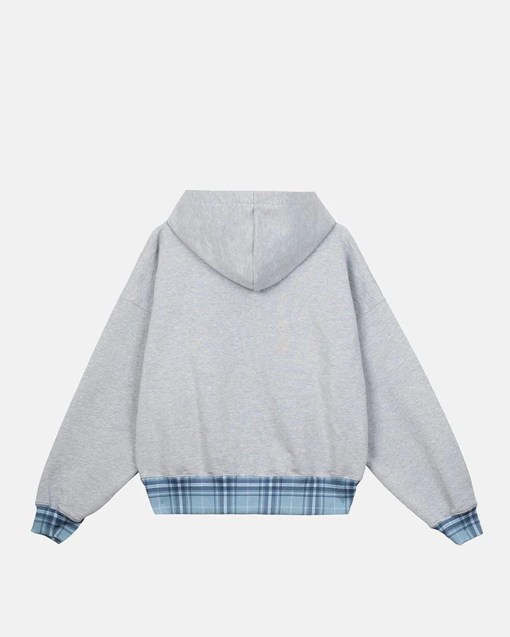 TAKE A PEAK ZIP HOODIE HEATHER GREY 3