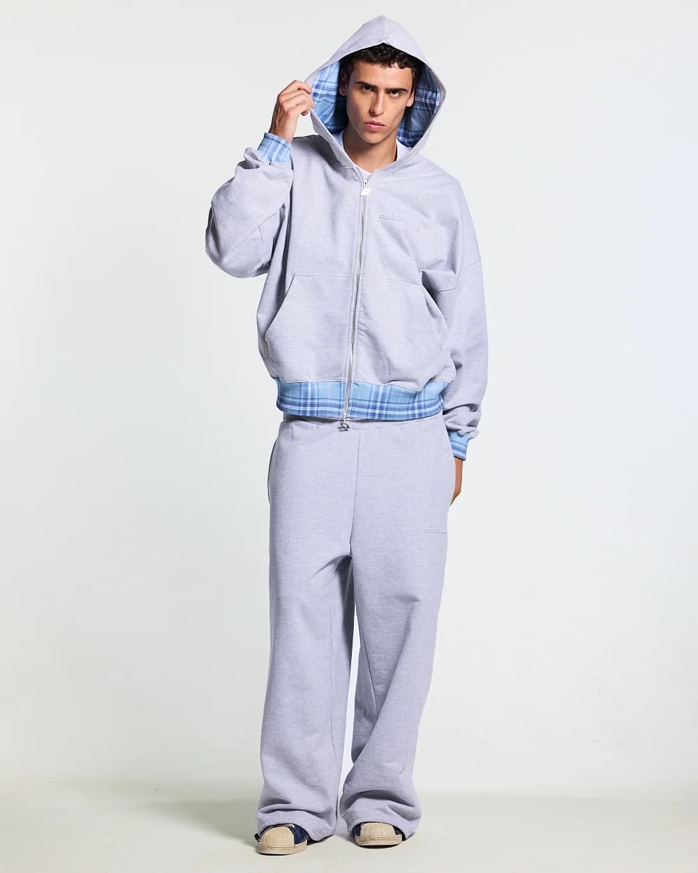 TAKE A PEAK ZIP HOODIE HEATHER GREY 6