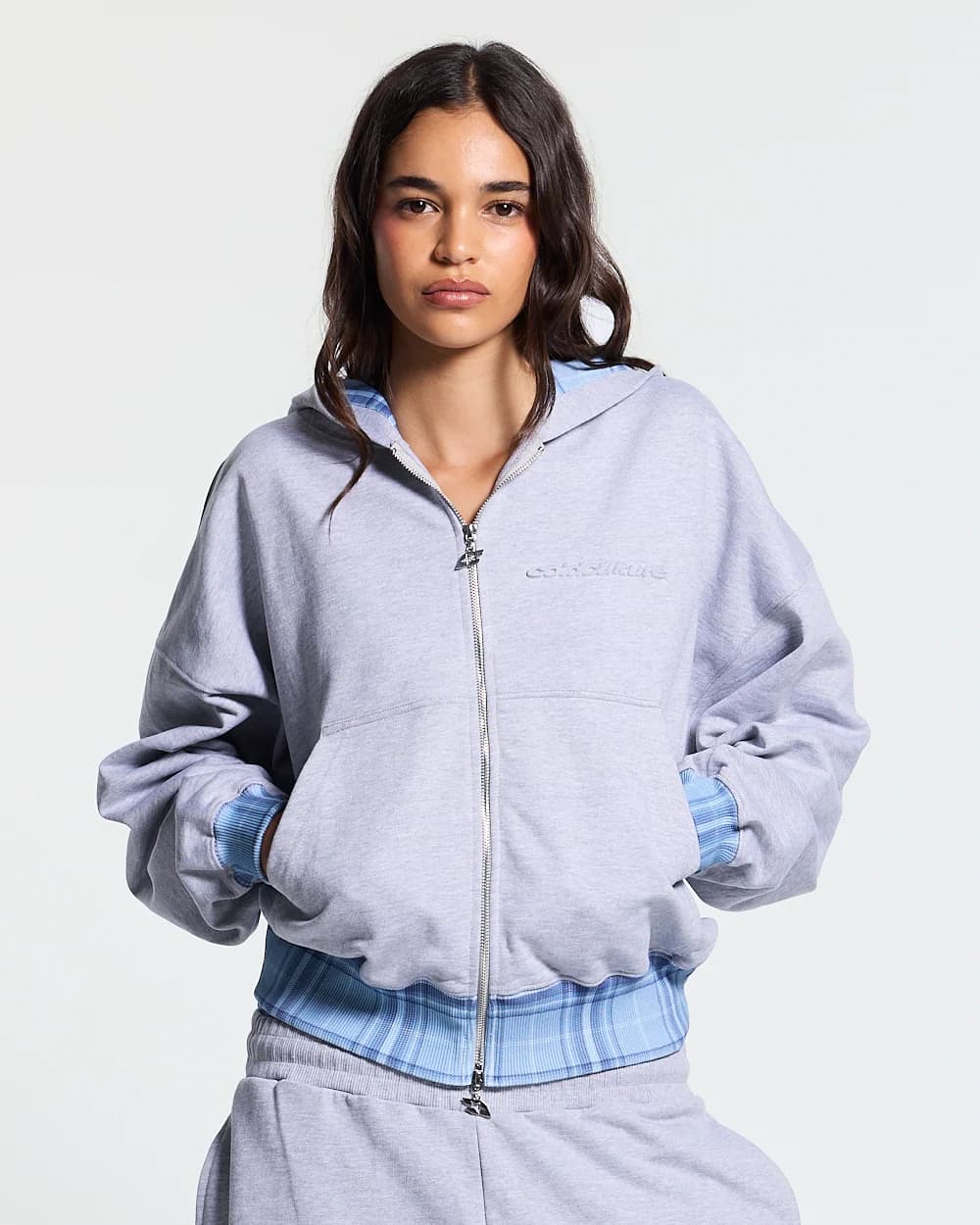 TAKE A PEAK ZIP HOODIE HEATHER GREY 9