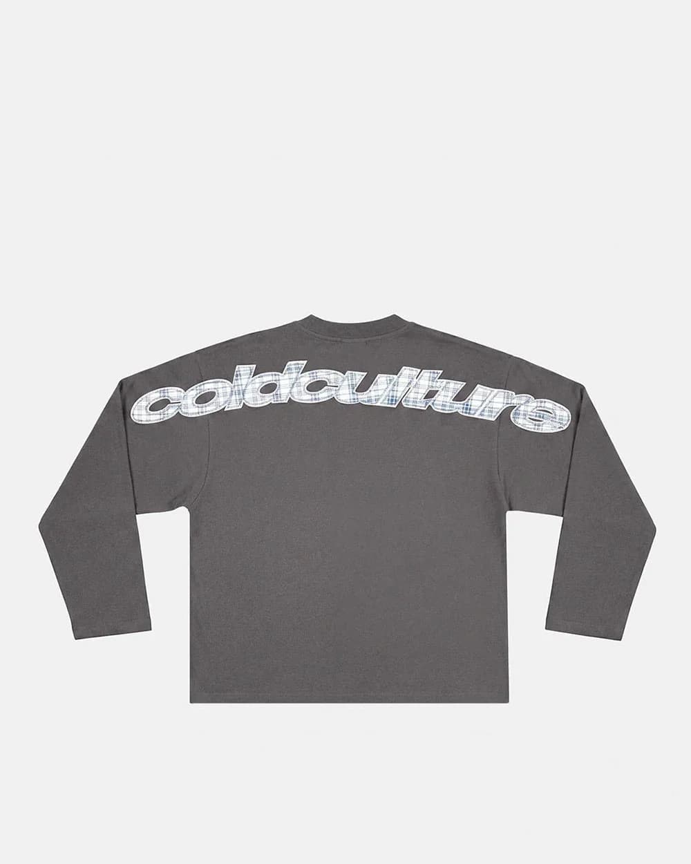 TARTAN CURVED LONGSLEEVE DARK GREY by COLD CULTURE