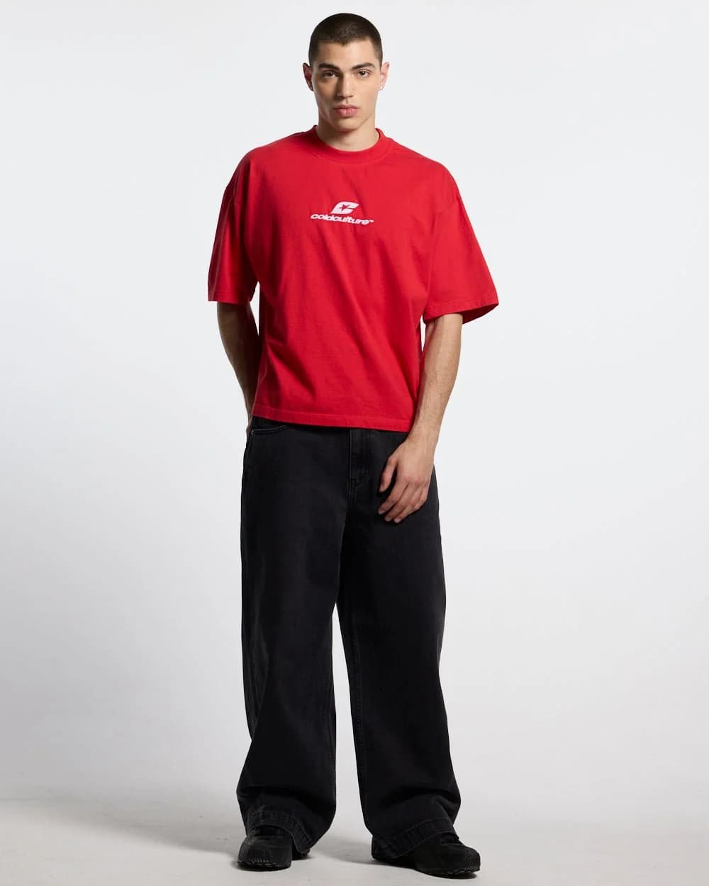 CURVED TEE RACING RED 4