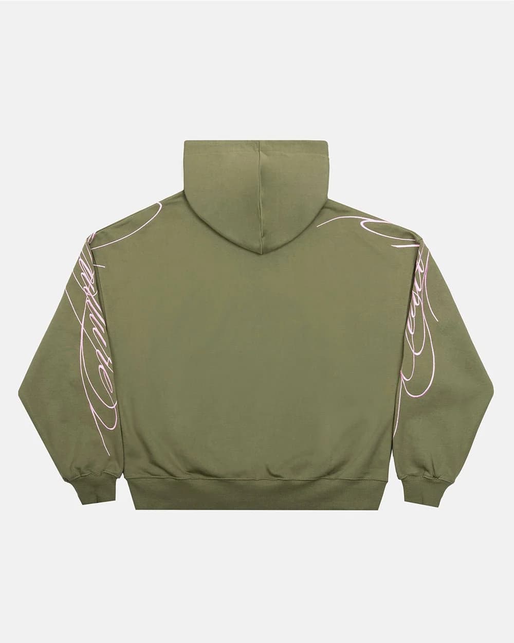 NEW SCRIPT ZIP HOODIE GREEN & PINK 3