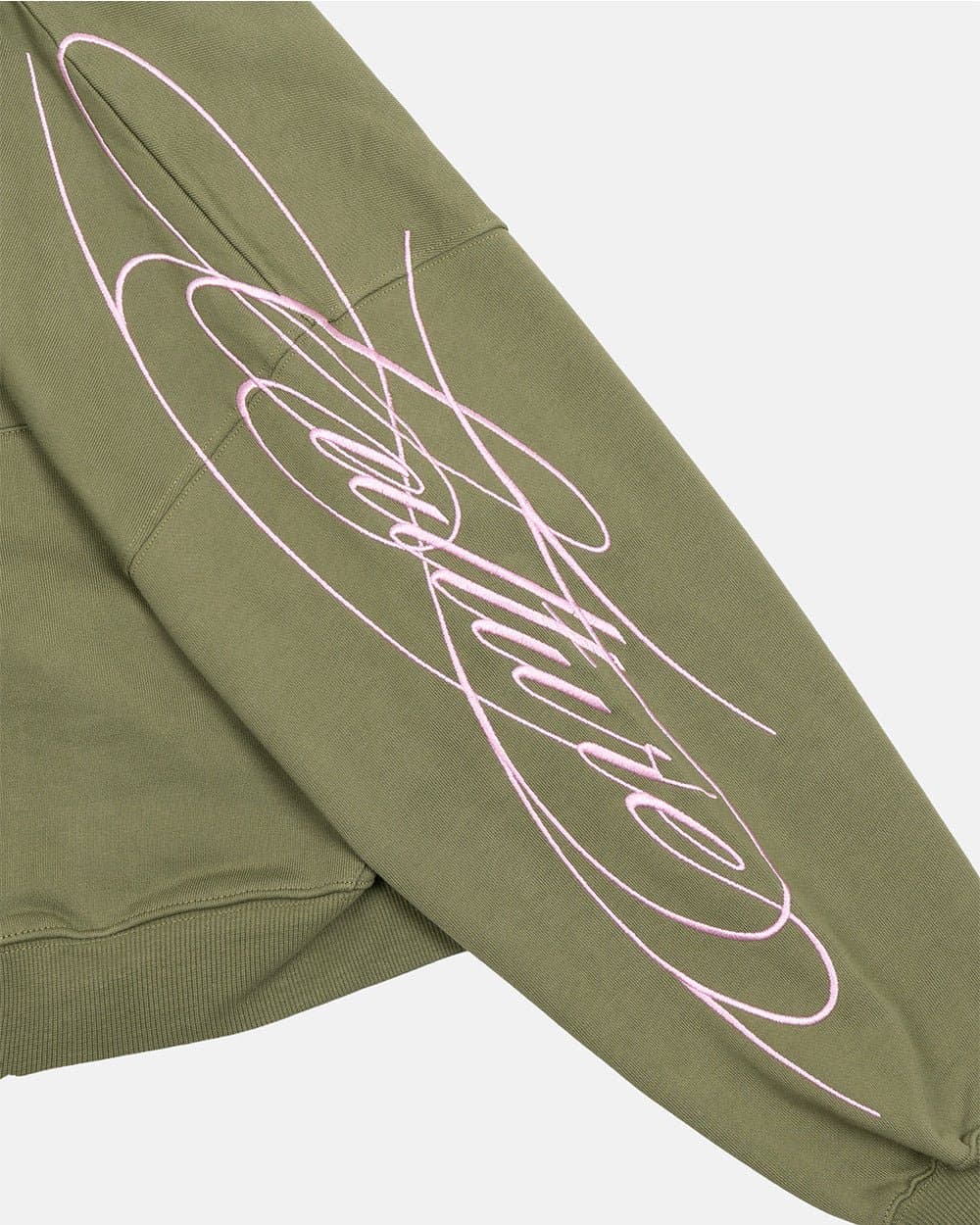 NEW SCRIPT ZIP HOODIE GREEN & PINK 7