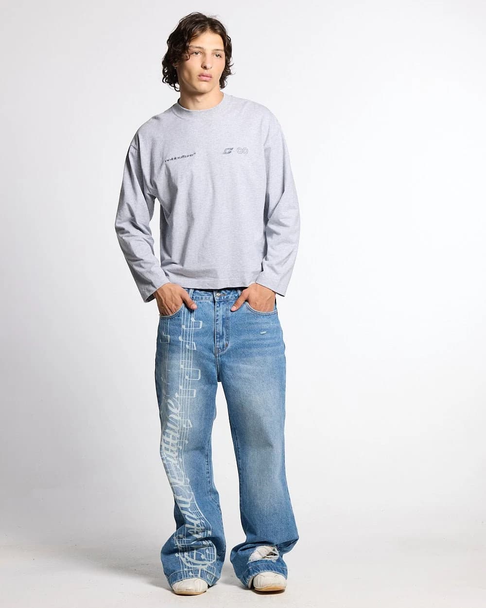 CURVED KNOTS LONGSLEEVE HEATHER GREY 6