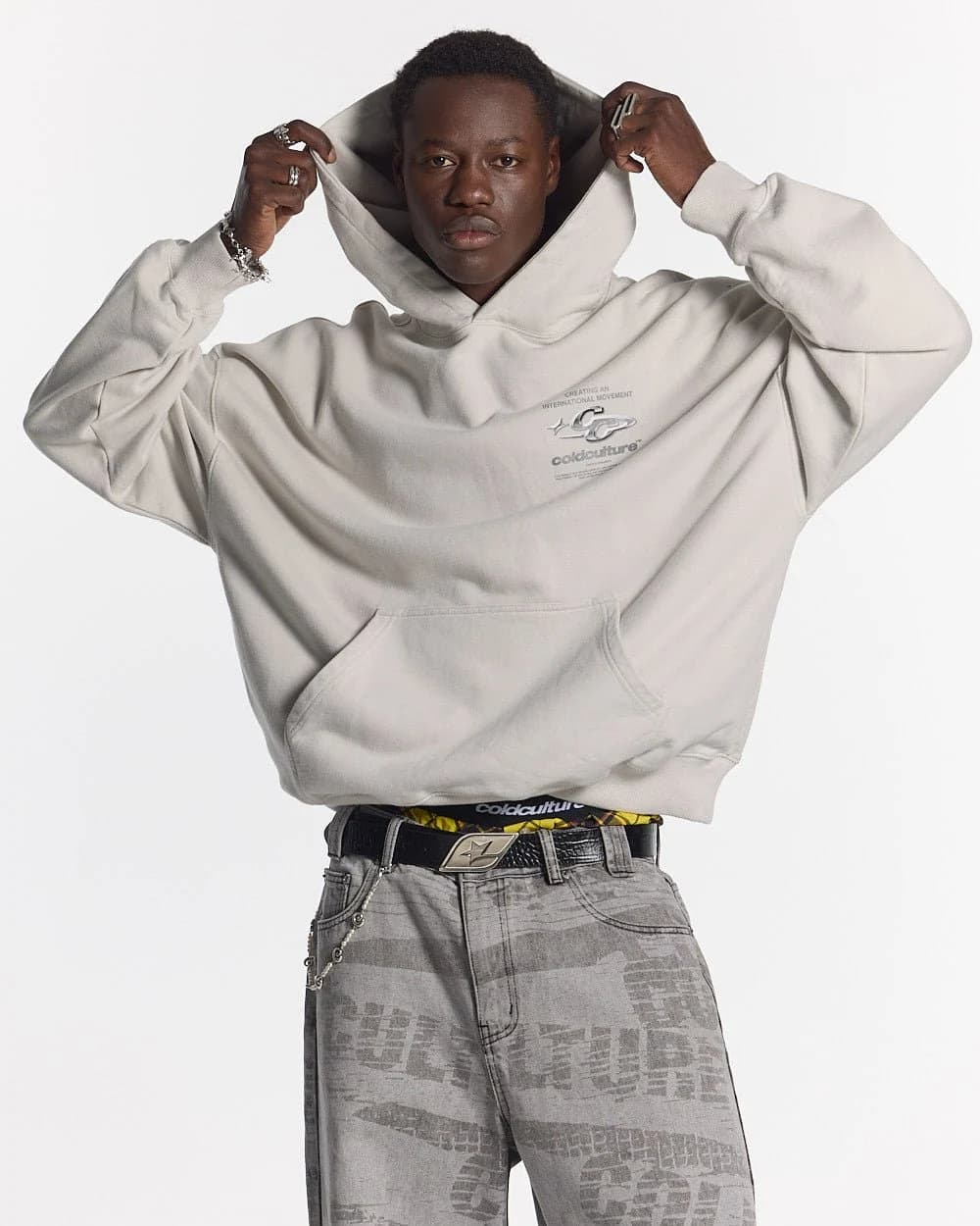 SPARKLY HOODIE PEARL GREY 4