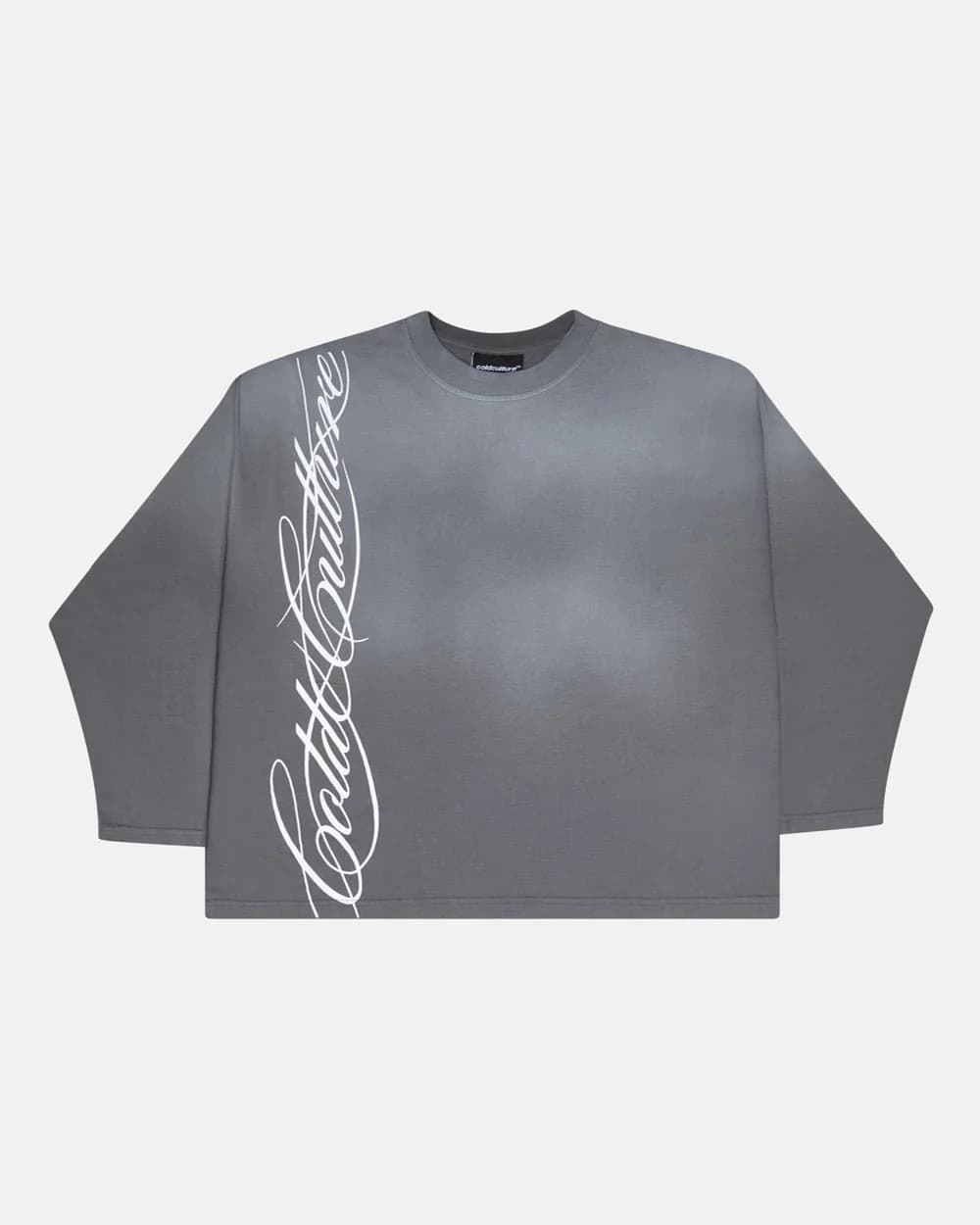 SCRIPT LONGSLEEVE TEE ANTRACITE GREY by COLD CULTURE