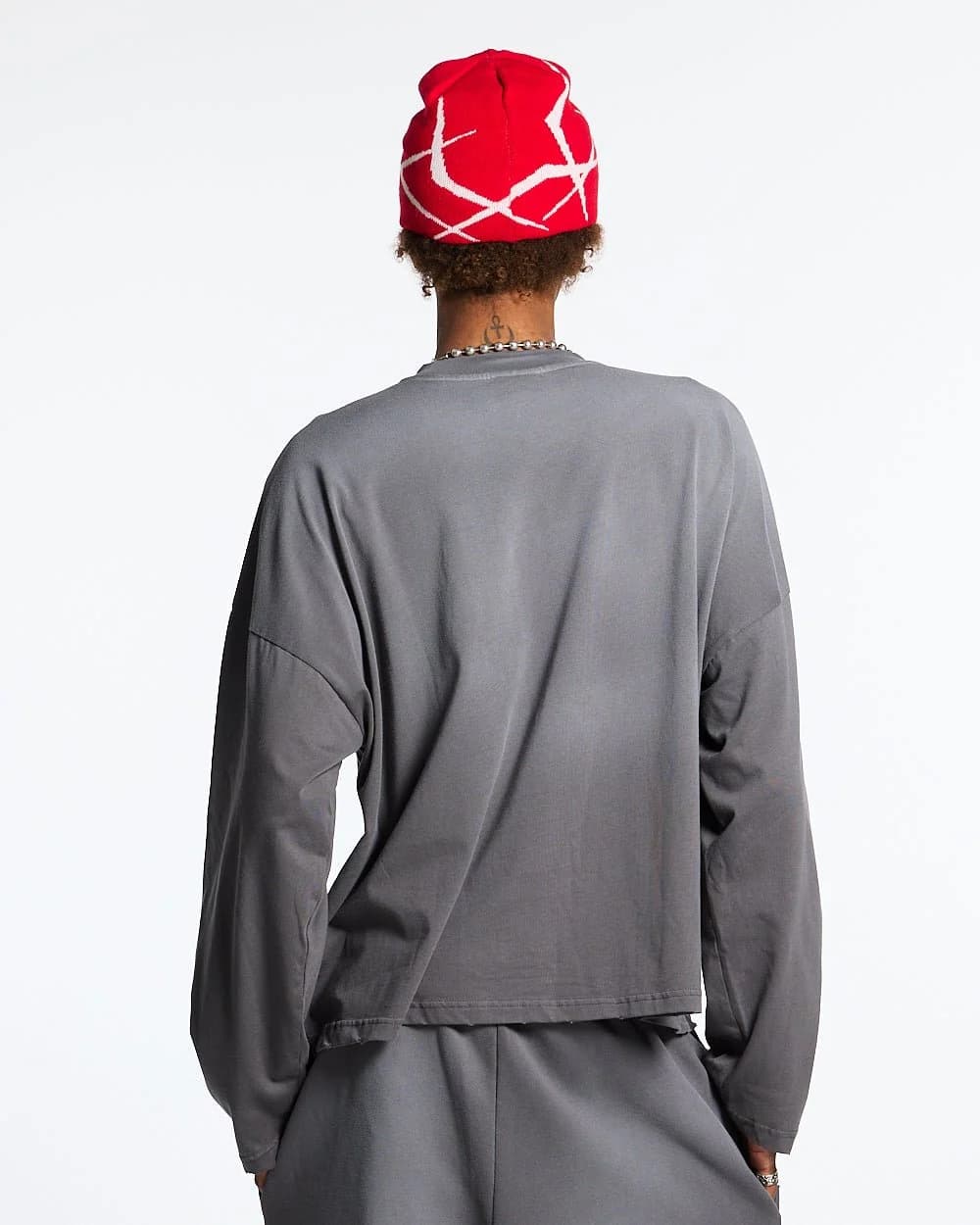 SCRIPT LONGSLEEVE TEE ANTRACITE GREY 4