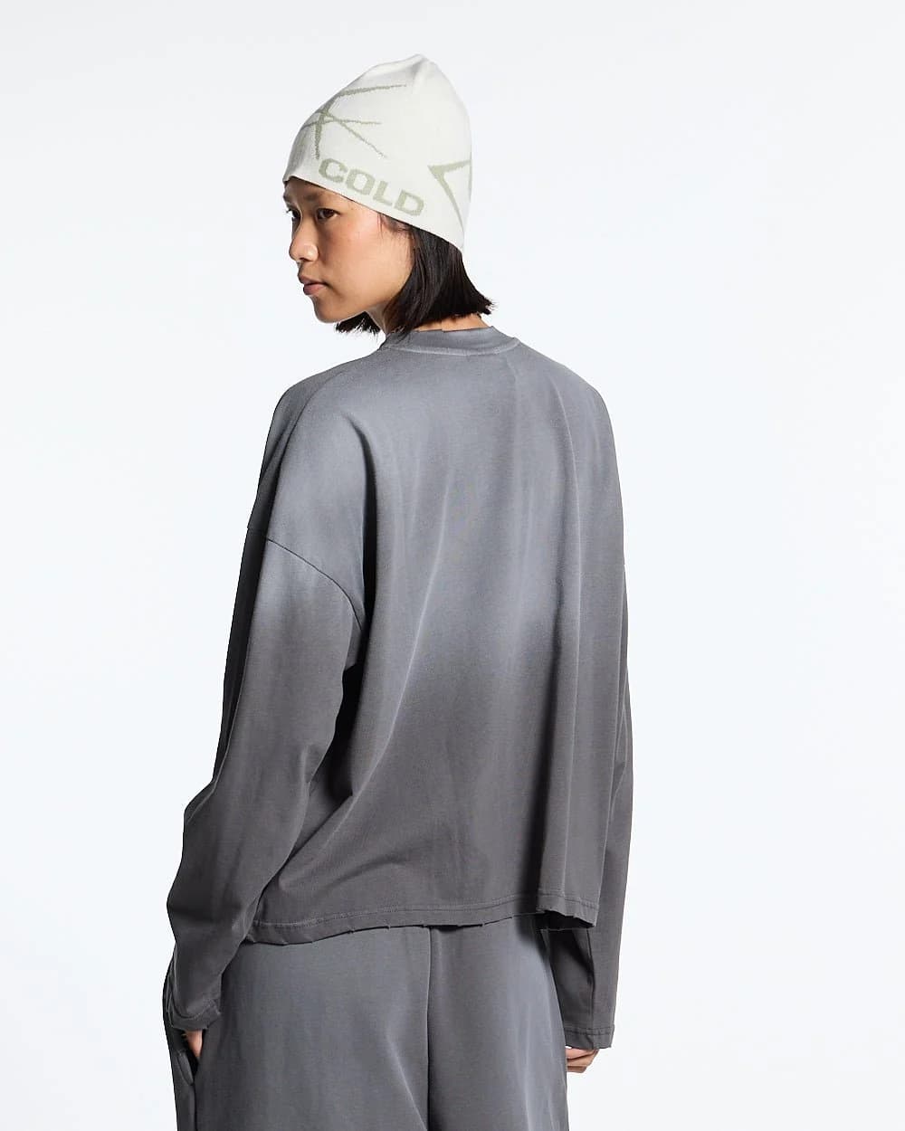 SCRIPT LONGSLEEVE TEE ANTRACITE GREY 6