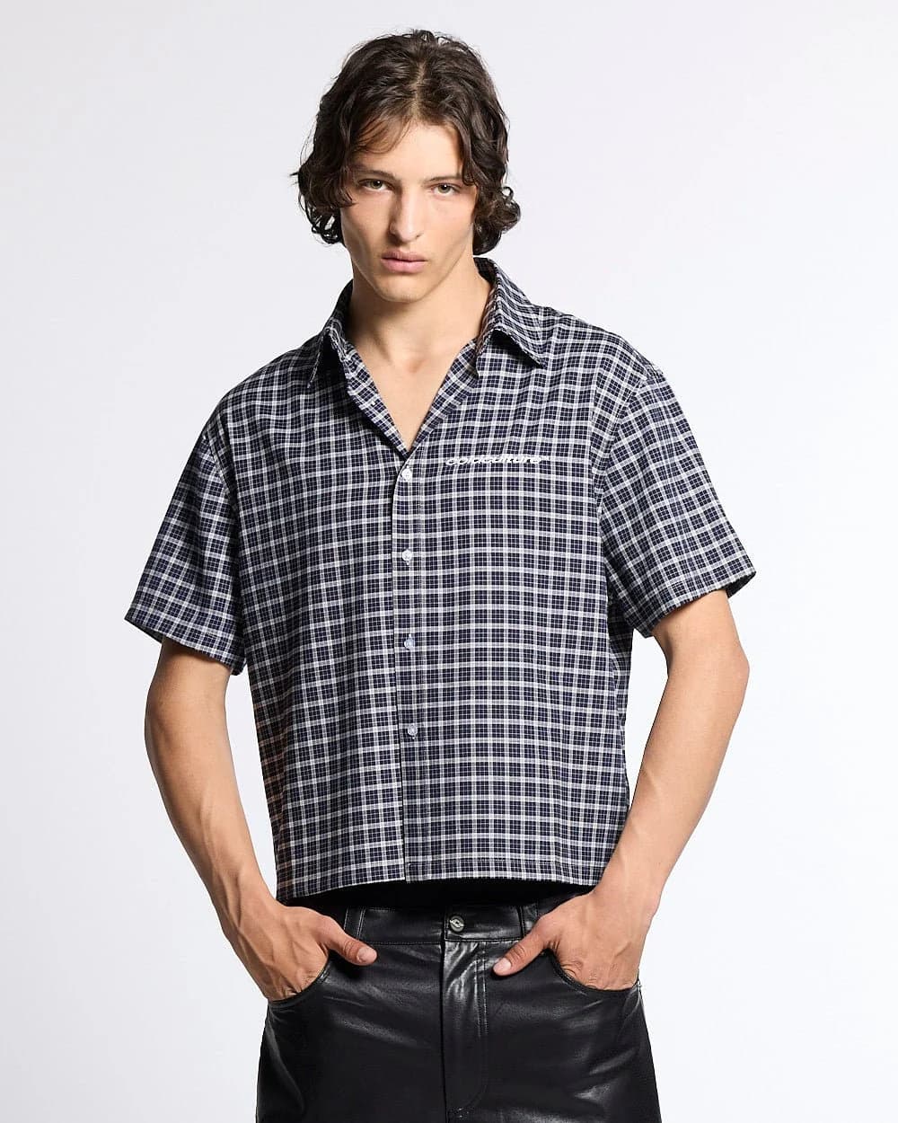 TARTAN SCRIPT SHIRT BLACK 4