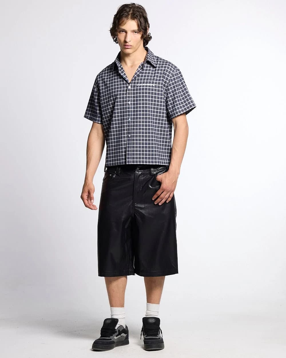 TARTAN SCRIPT SHIRT BLACK 6
