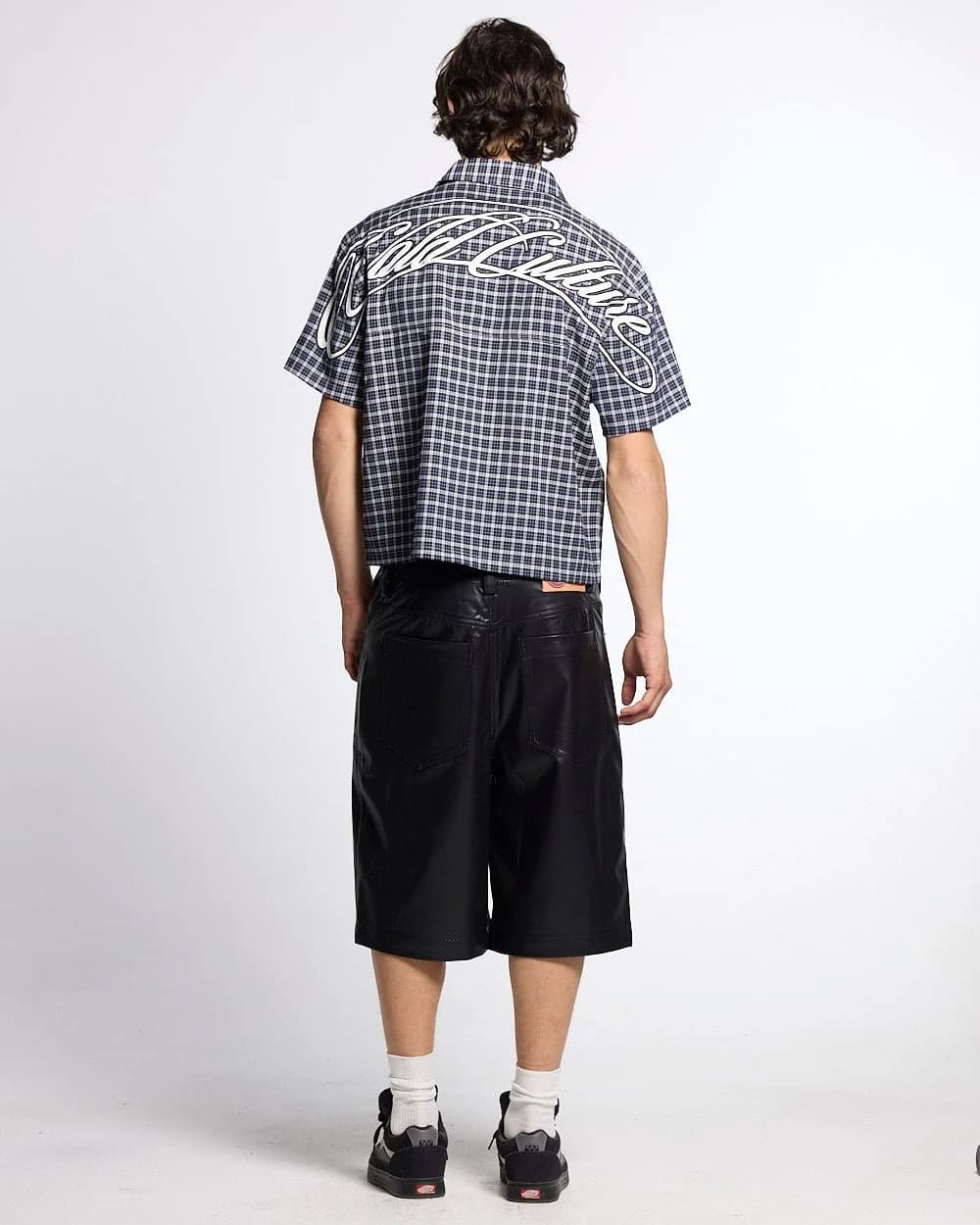 TARTAN SCRIPT SHIRT BLACK 8