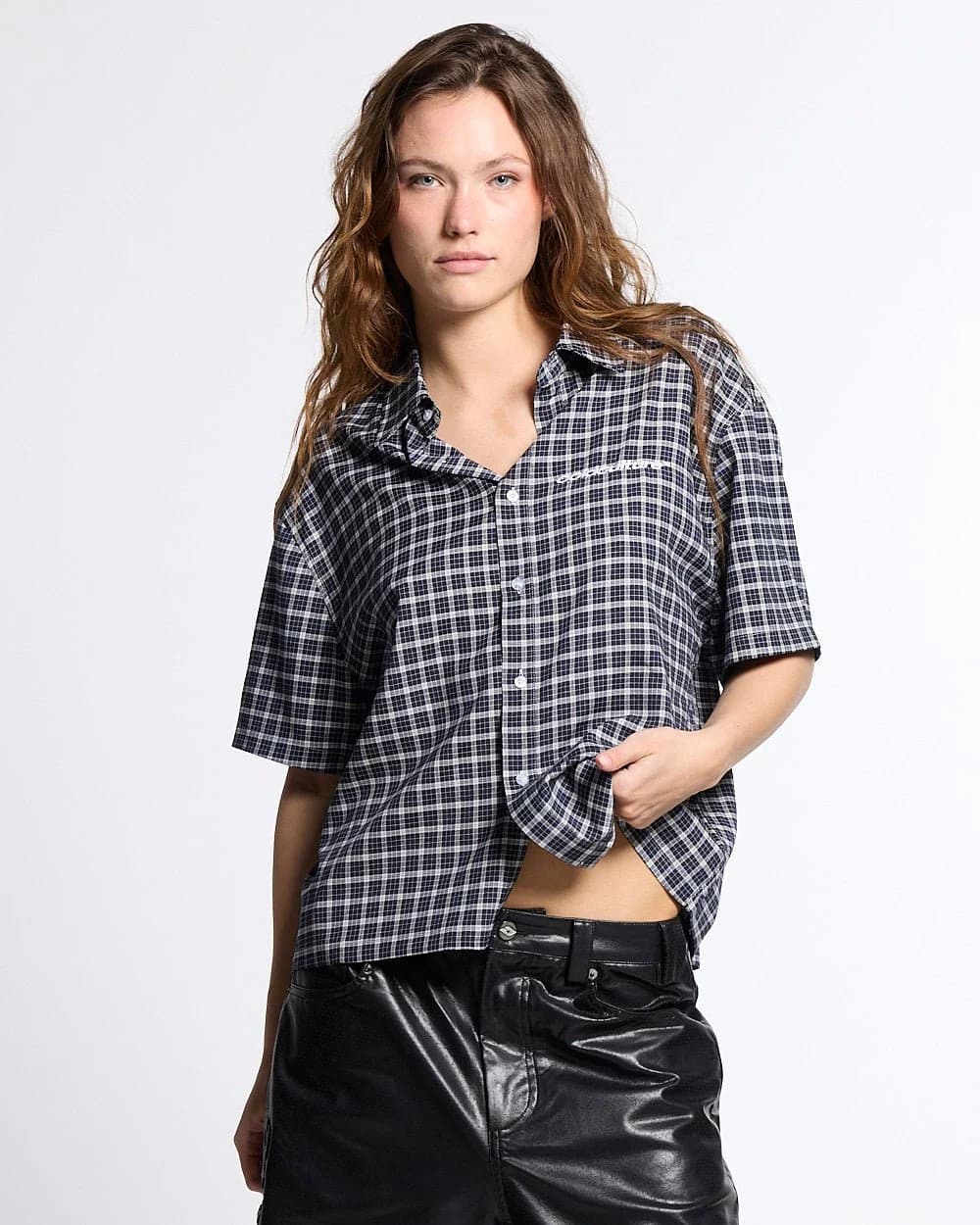 TARTAN SCRIPT SHIRT BLACK 9