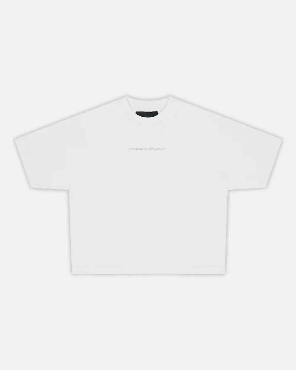 DISTRESS CURVED TEE WHITE 3