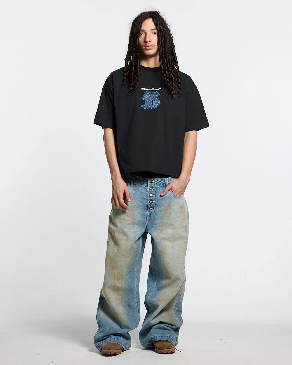 DISTRESSED DOLLAR TEE BLACK 5