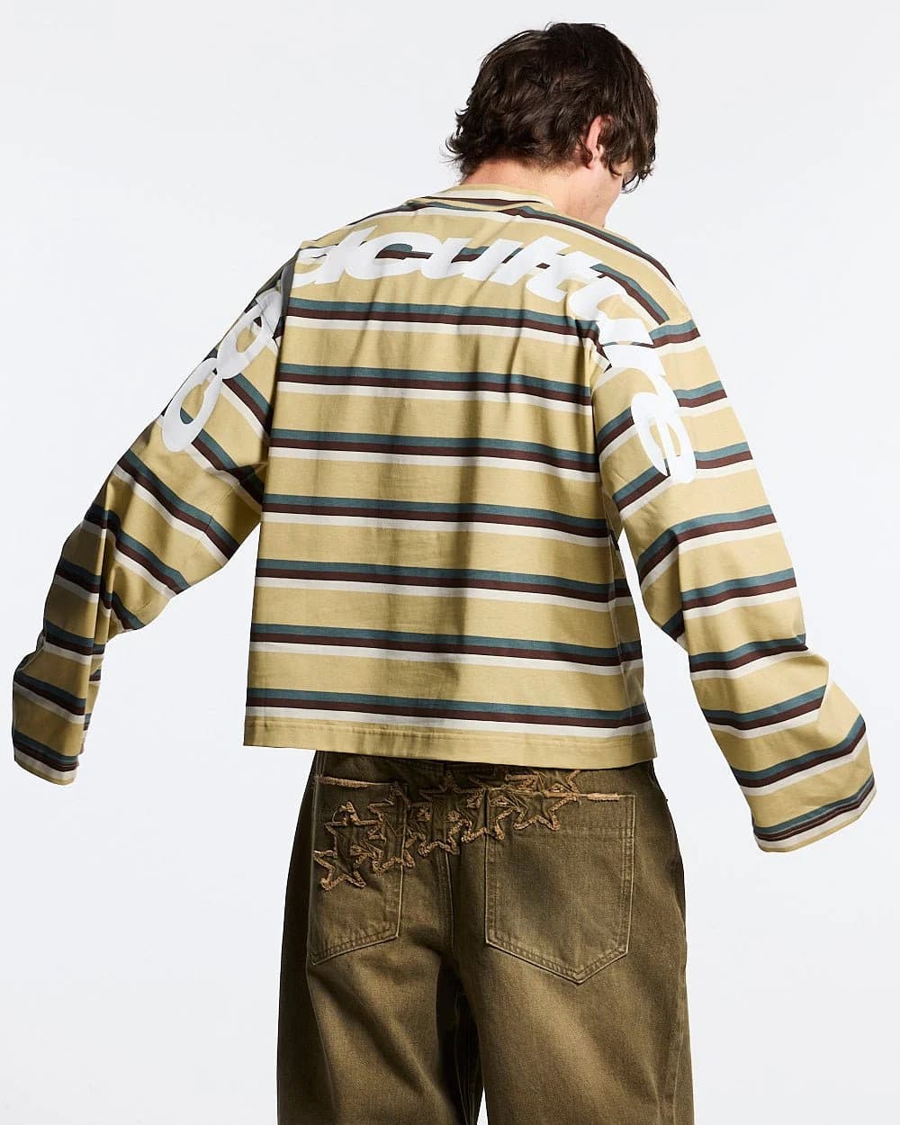 RAY CURVED LONGSLEEVE YELLOW & BROWN by COLD CULTURE