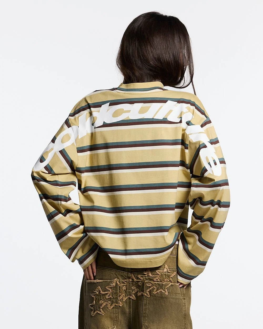 RAY CURVED LONGSLEEVE YELLOW & BROWN 5