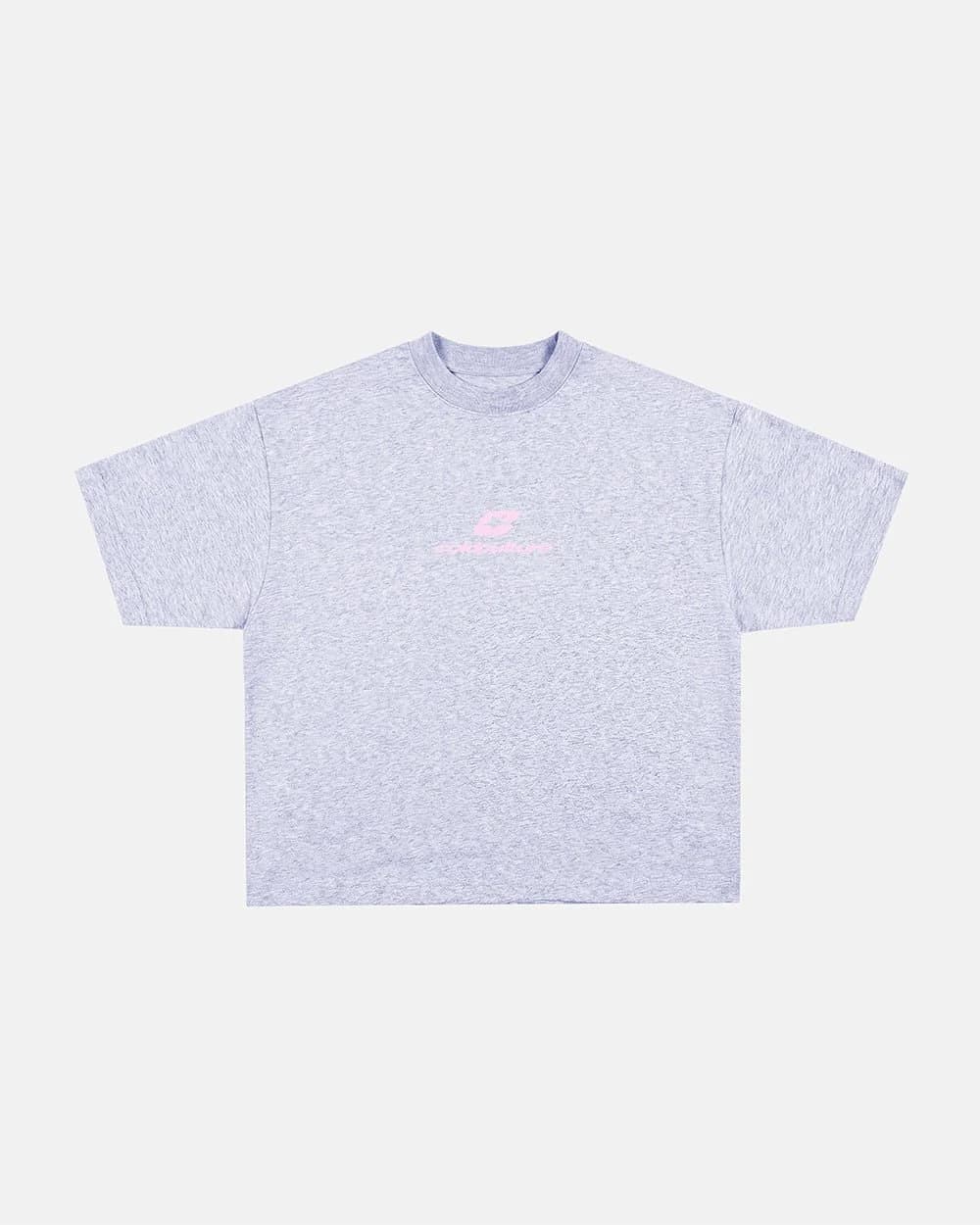 TARTAN CURVED TEE GREY 3