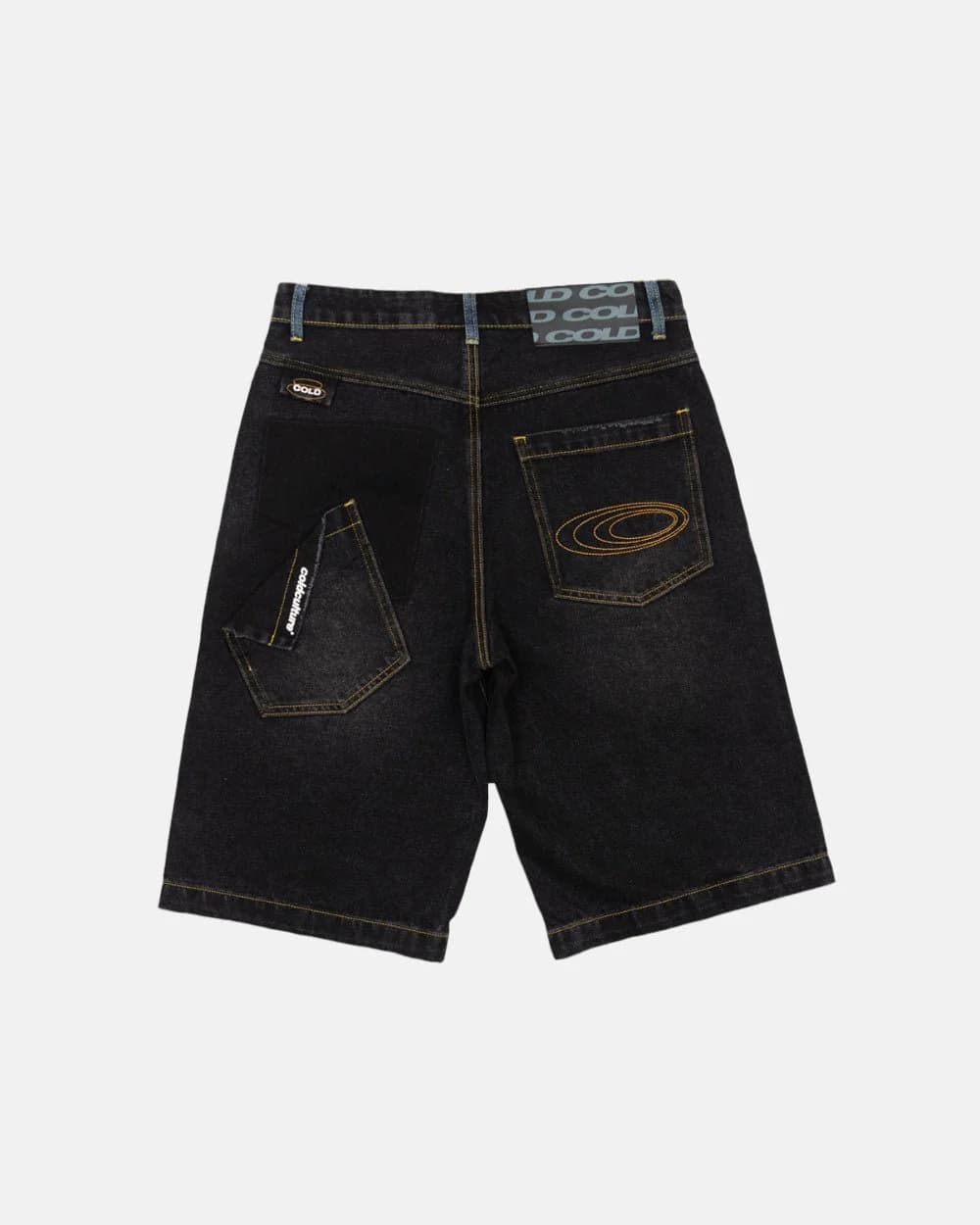 POCKET KO SHORTS BLACK DENIM by COLD CULTURE