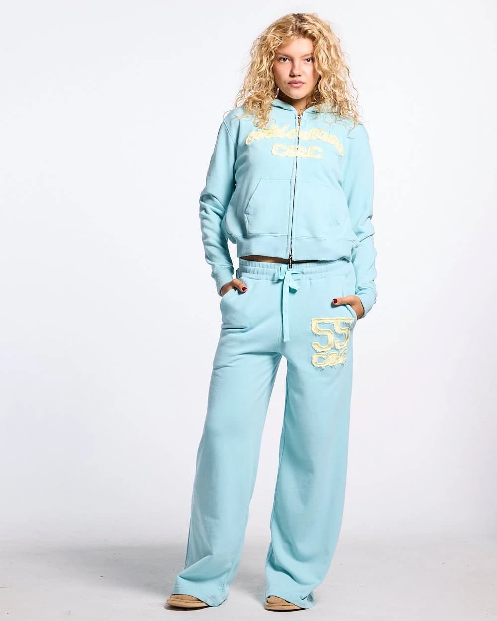COLLEGE 55 ZIP HOODIE BLUE 5