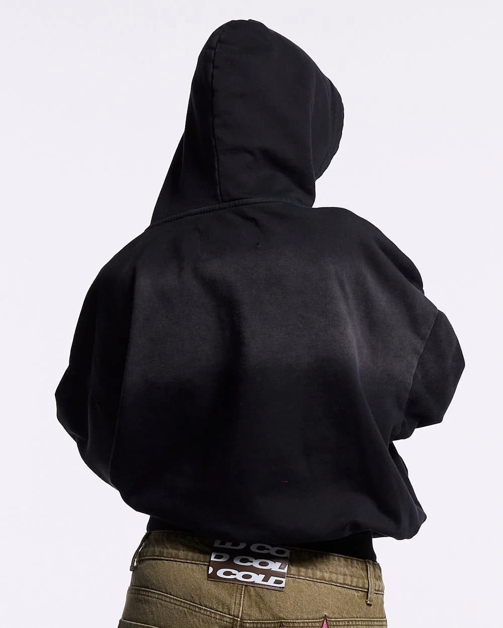 CROSSED DISTRESS HOODIE BLACK 6