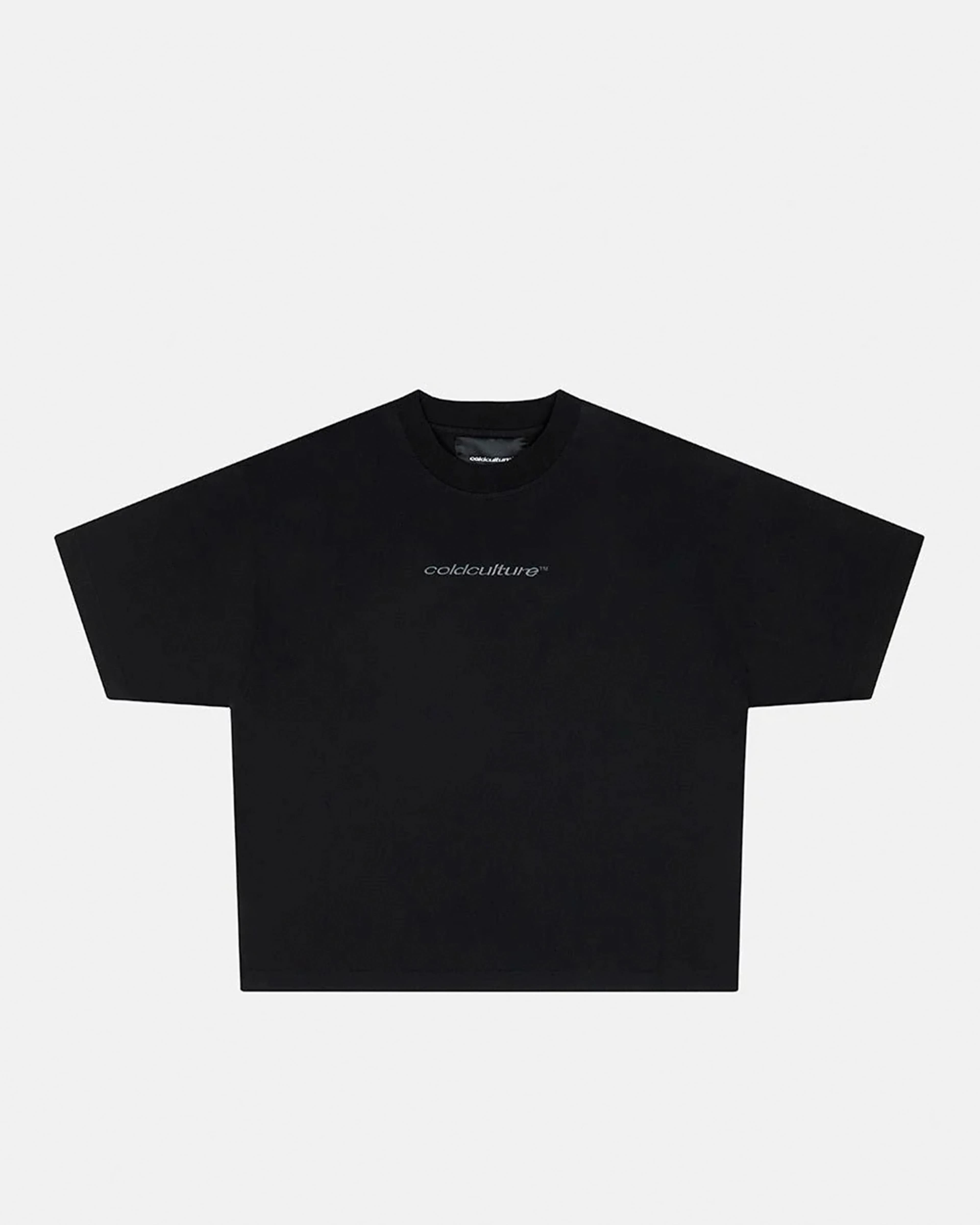 DISTRESS CURVED TEE BLACK 2