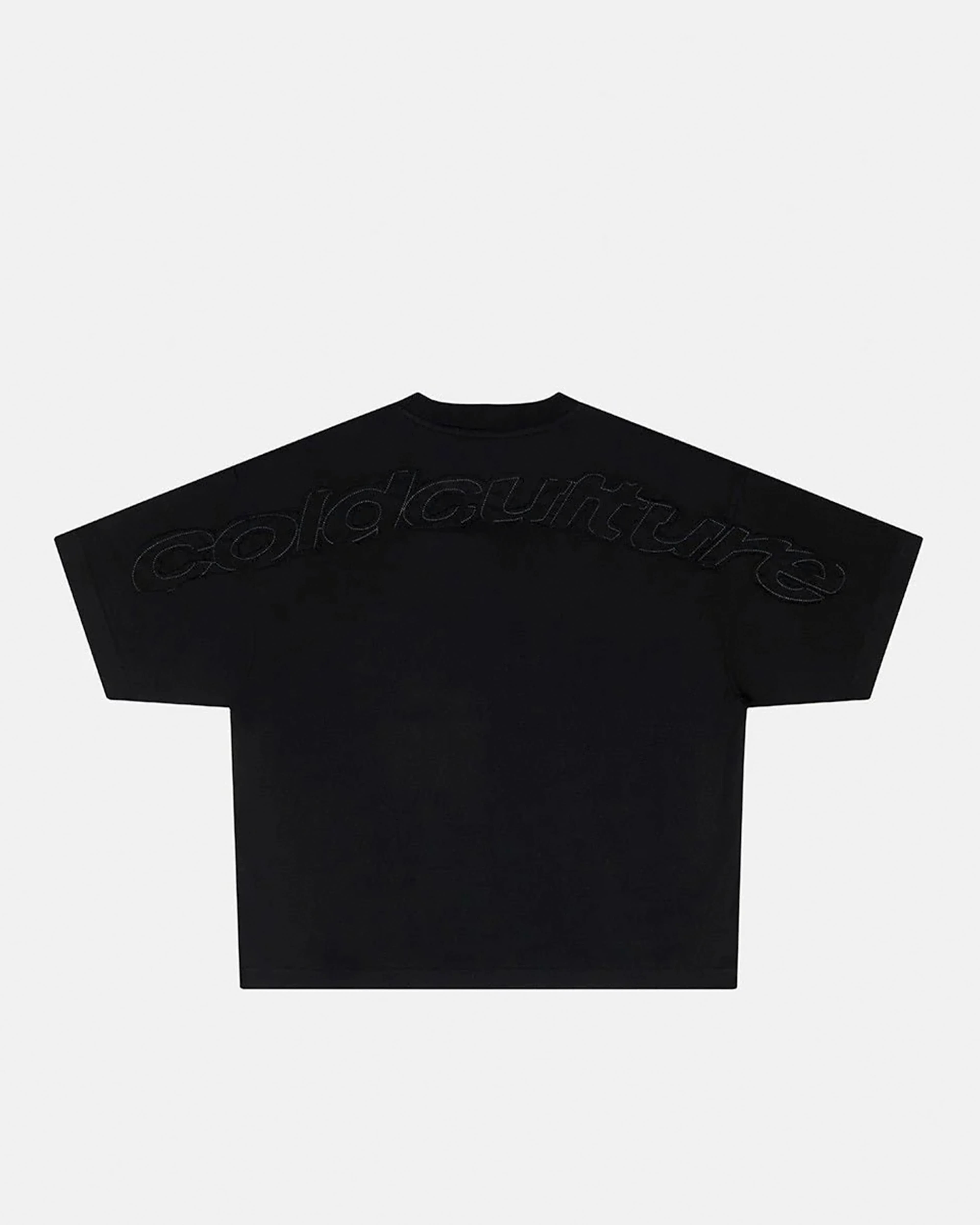 DISTRESS CURVED TEE BLACK by COLD CULTURE