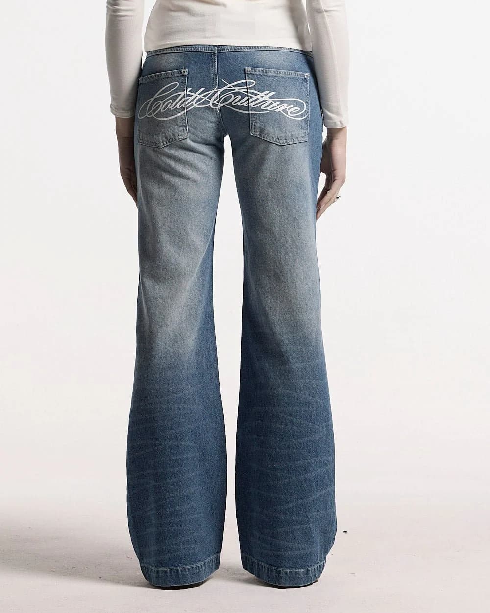 SCRIPT BOOTCUT JEANS BLUE by COLD CULTURE