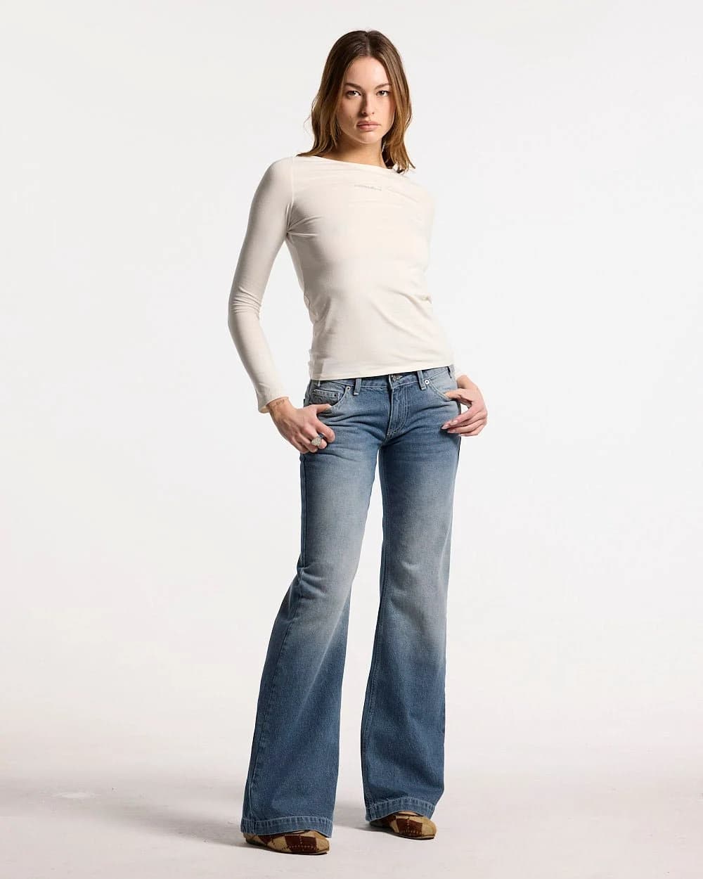 SCRIPT BOOTCUT JEANS BLUE 5