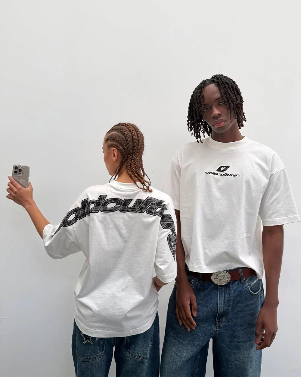 TARTAN CURVED TEE WHITE 7