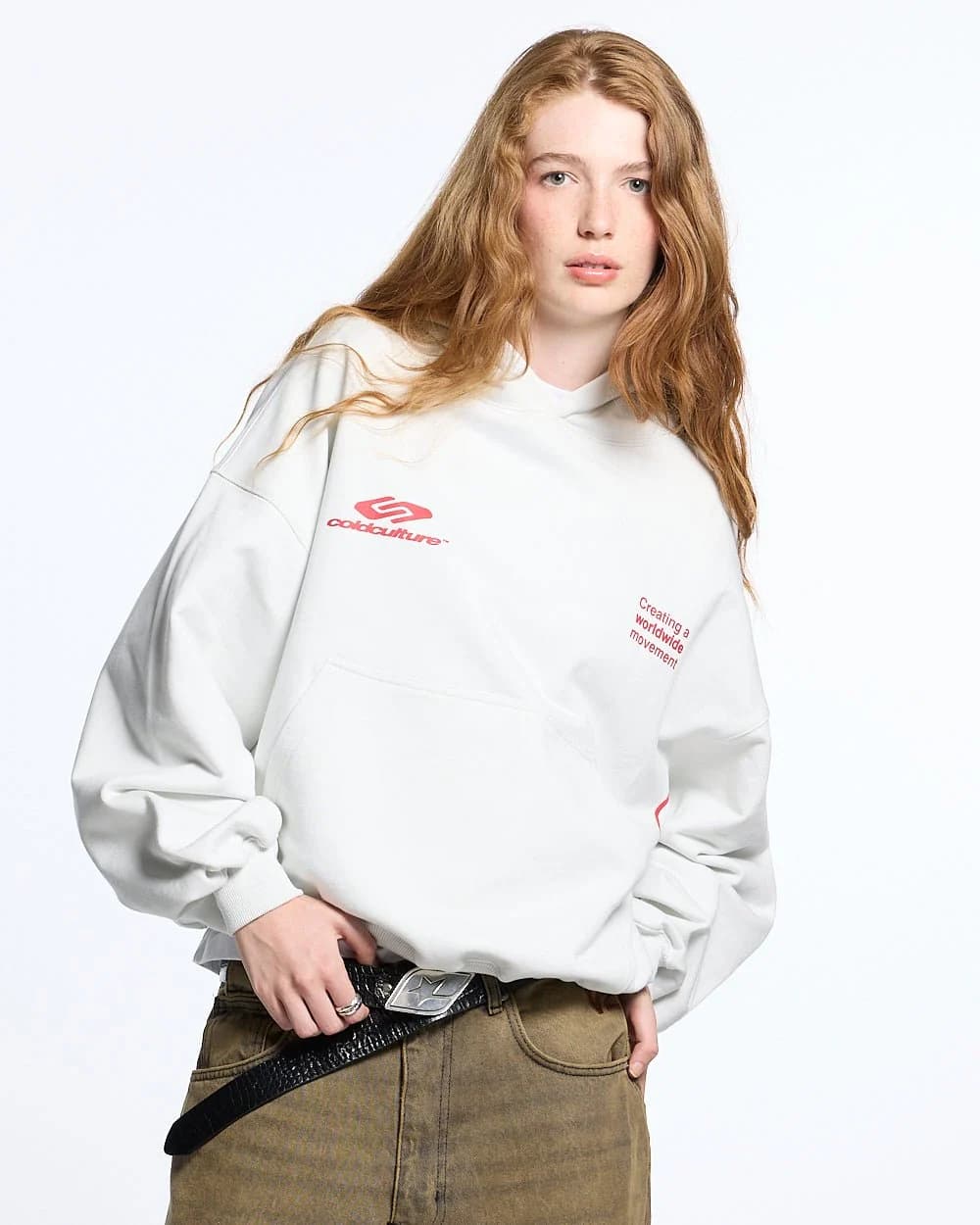 DEFENSE HOODIE LIGHT GREY & RED 6