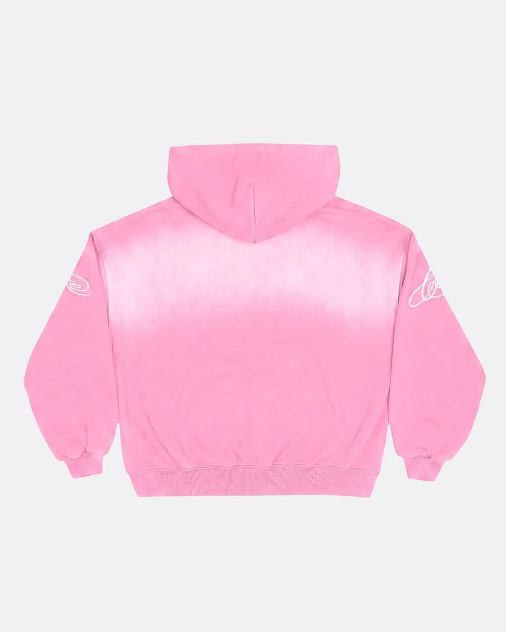 CROSSED DISTRESS HOODIE PINK 3