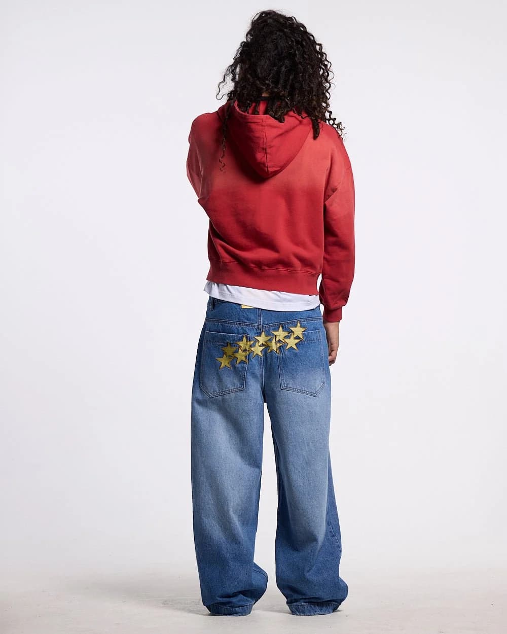 CROSSED SCRIPT ZIP HOODIE RED 6