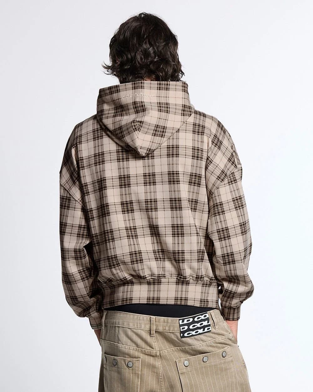 STARS TARTAN HOODIE BEIGE 4