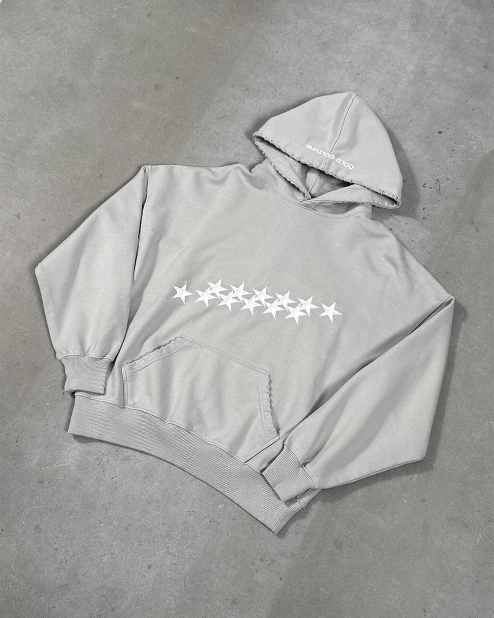 STARS HOODIE PALE GREY 8