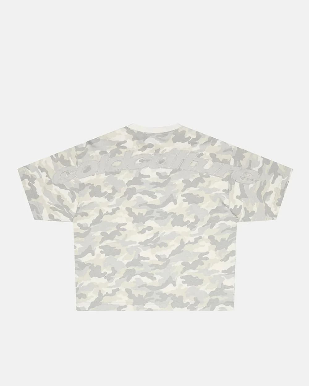 DISTRESS CURVED TEE CAMO GREY 2