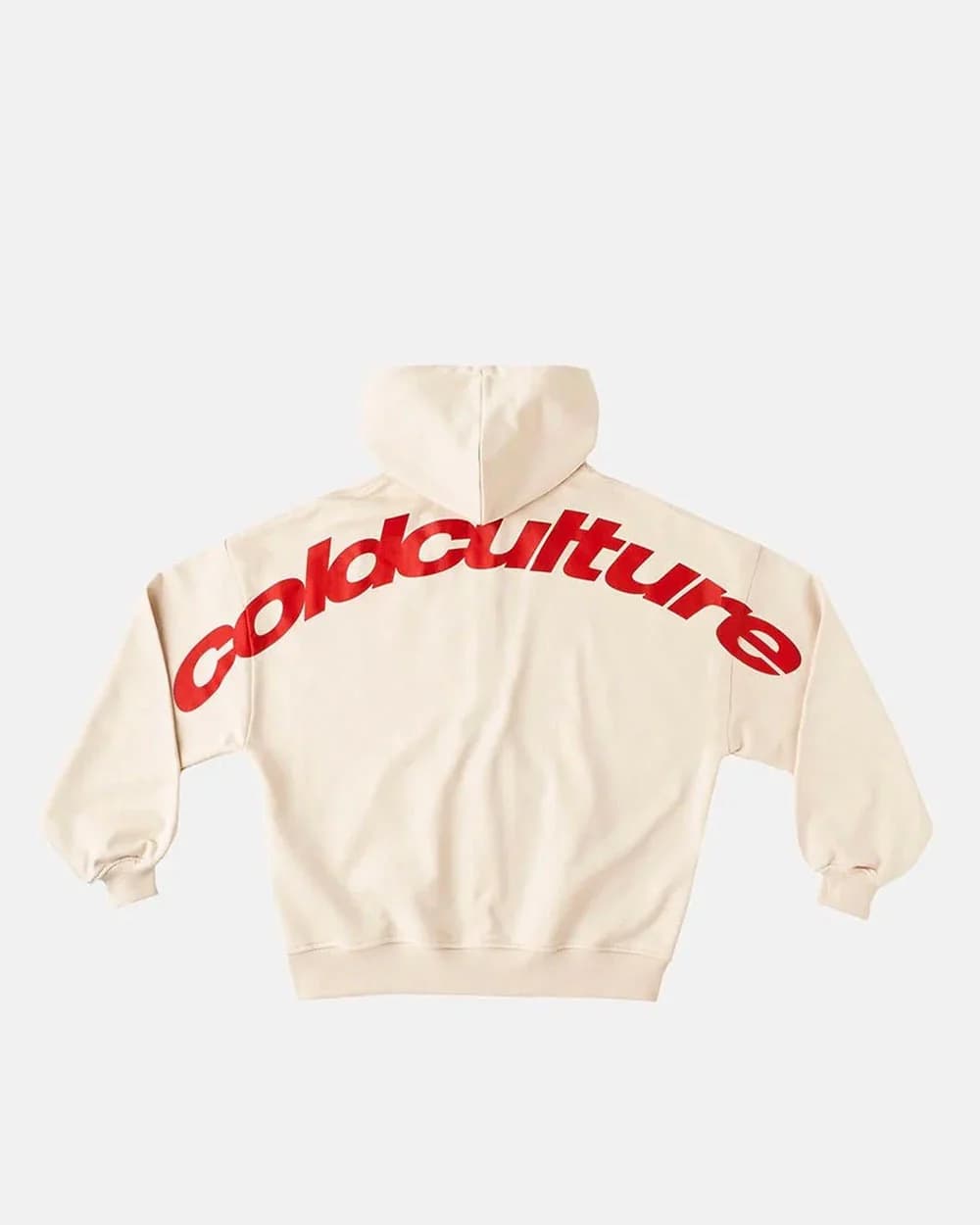 CURVED ZIP HOODIE CREAM by COLD CULTURE