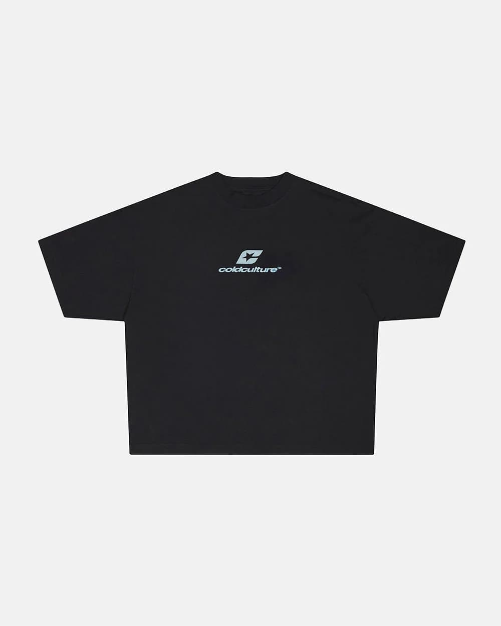 CURVED TEE BLACK & BLUE 3