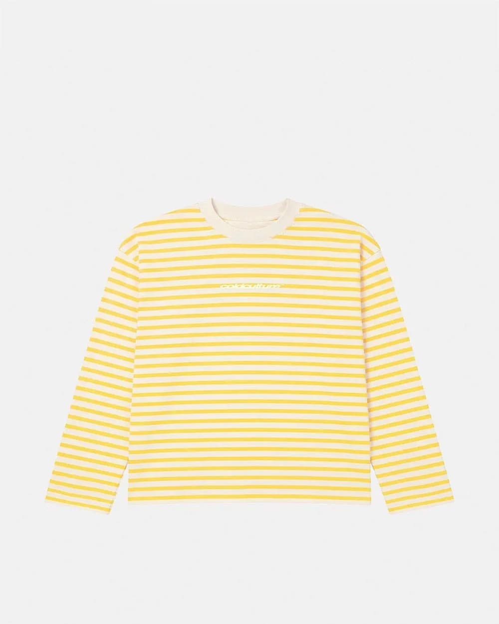 DISTRESS CURVED LONGSLEEVE YELLOW STRIPES 3