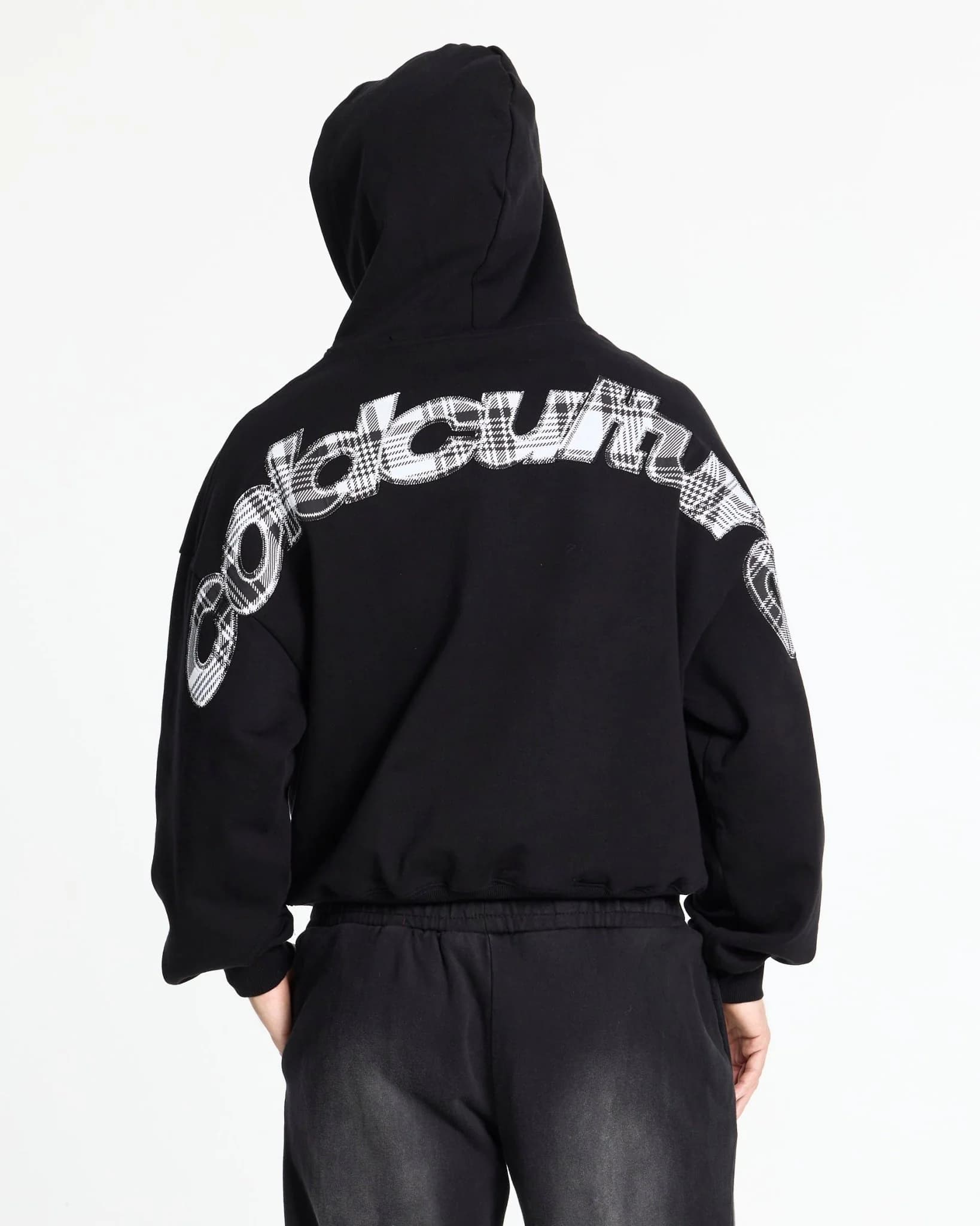 Curved Hoodie Black 2