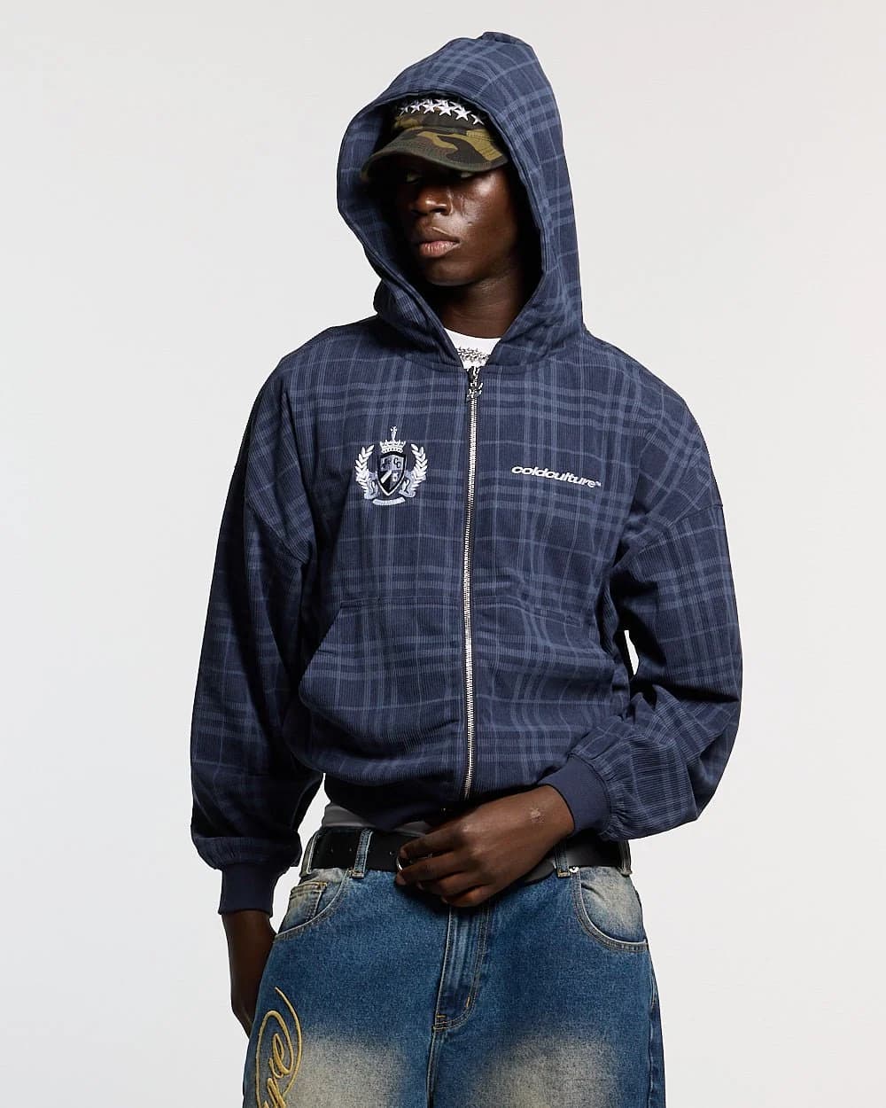 POSH ZIP HOODIE NAVY 2